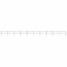 vidaXL Garden Fence with Spear Top Steel 1781.5x80 cm Black