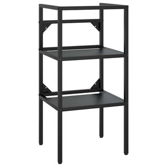 vidaXL Bathroom Washbasin Frame Black 40x38x83 cm Iron