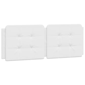 vidaXL Headboard Cushion "Zadar" White 53.9" Faux Leather