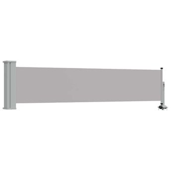 vidaXL Patio Retractable Side Awning 23.6"x118.1" Gray