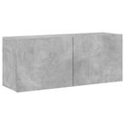 vidaXL TV Cabinet Wall-mounted Concrete Grey 39.4x11.8x16.1"