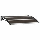 vidaXL Door Canopy Black 47.2"x29.5" PC
