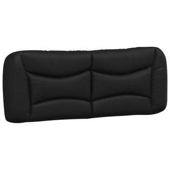 vidaXL Headboard Cushion "Hvar" Black 53.9" Faux Leather