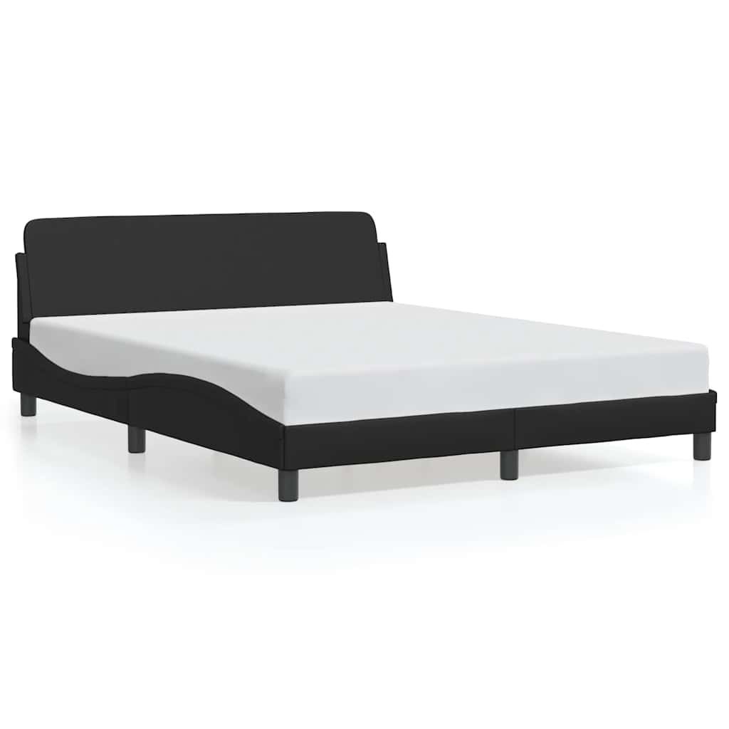 vidaXL Bed Frame "Dover" Black 152x203 cm Faux Leather