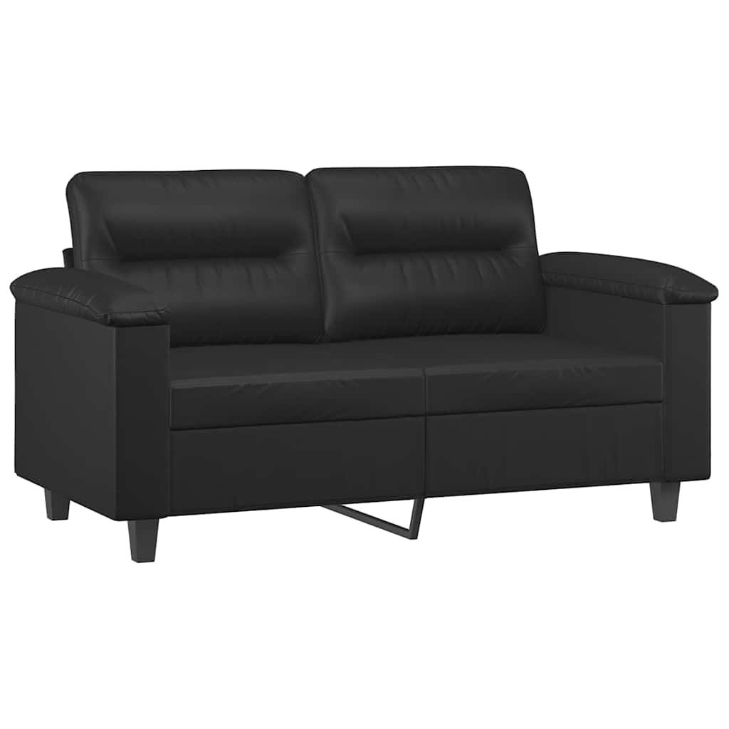 vidaXL 2-Seater Sofa Black 120 cm Faux Leather