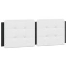 vidaXL Headboard Cushion "Zadar" Black and White 53.9" Faux Leather