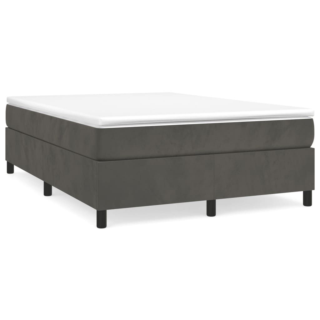 vidaXL Box Spring Bed Frame Dark Grey Velvet (US/AU Only)