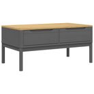 vidaXL Coffee Table FLORO Gray 39"x21.9"x17.7" Solid Pine Wood