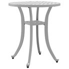 vidaXL Garden Table White Ø48x53 cm Cast Aluminium