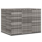 vidaXL Garden Cushion Box PE Rattan 145x100x103 cm Grey