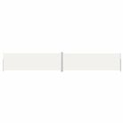 vidaXL Retractable Side Awning Cream 200x1200 cm