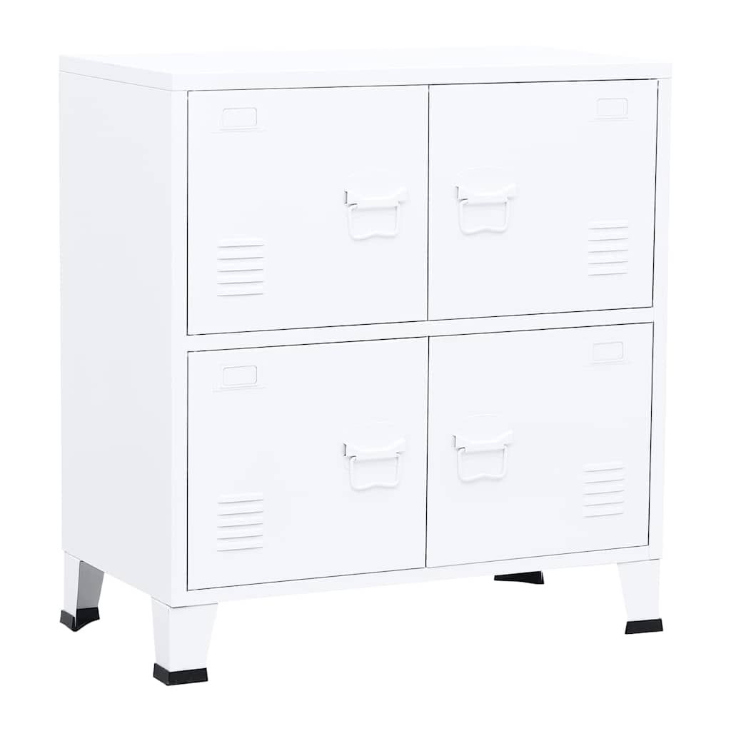 vidaXL Industrial Storage Chest White 29.5"x15.7"x31.5" Steel