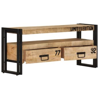 vidaXL TV Cabinet 100x30x45 cm Solid Mango Wood