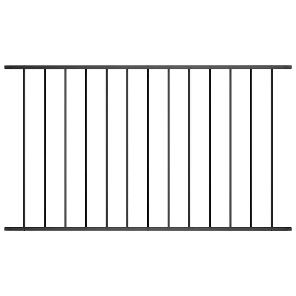 vidaXL Fence Panel Woerden Powder-coated Steel 1.7x1 m Black