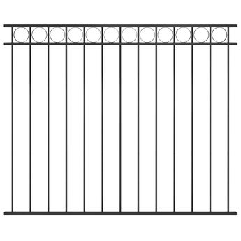 vidaXL Fence Panel ASSEN Steel 1.7x1.5 m Black