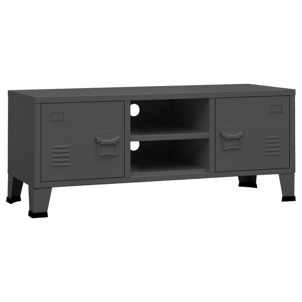 vidaXL Industrial TV Stand Anthracite 41.3"x13.8"x16.5" Metal
