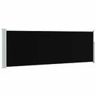 vidaXL Patio Retractable Side Awning 39.4"x118.1" Black