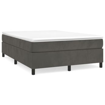vidaXL Box Spring Bed Frame Dark Grey Velvet (US/AU Only)