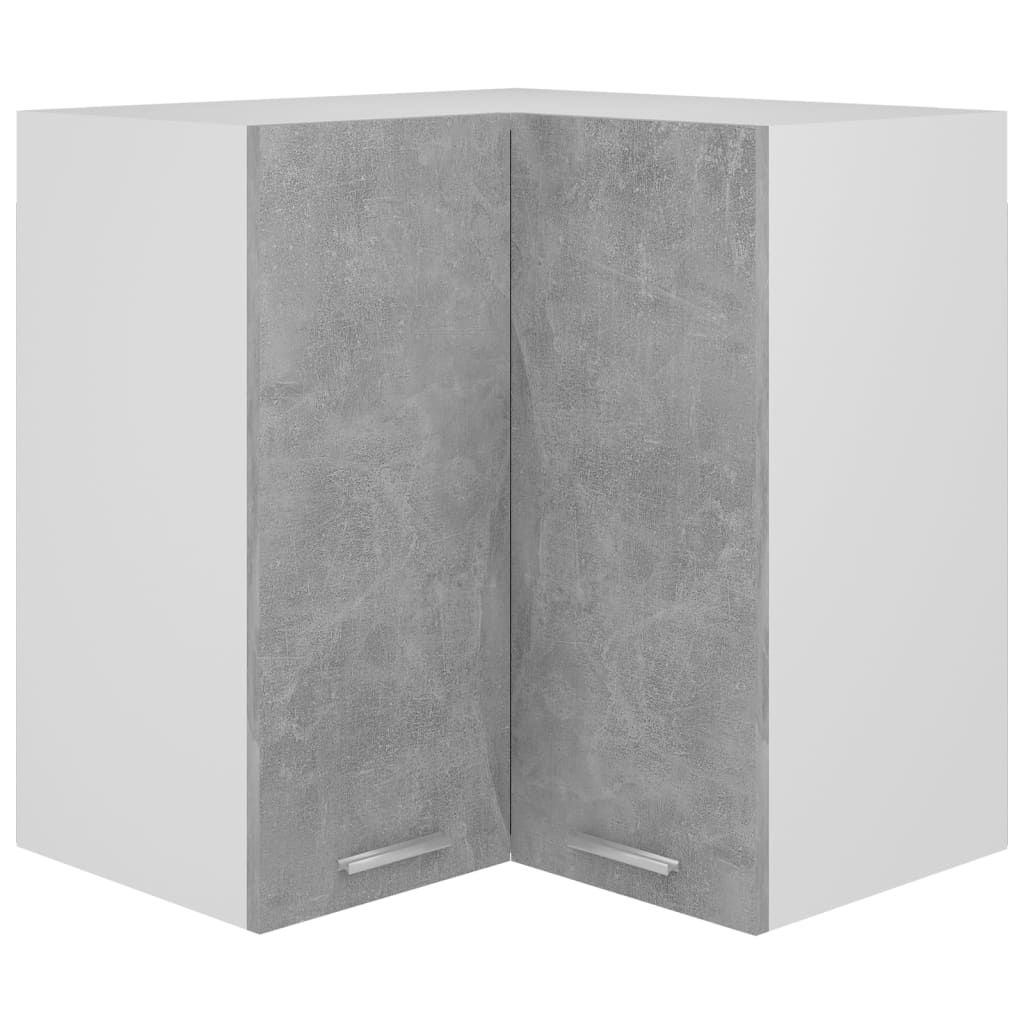 vidaXL Hanging Corner Cabinet Lyon Concrete Gray 22.4"x22.4"x23.6" Engineered Wood