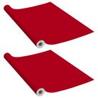 vidaXL Self-adhesive Furniture Films 2 pcs Red 500x90 cm PVC