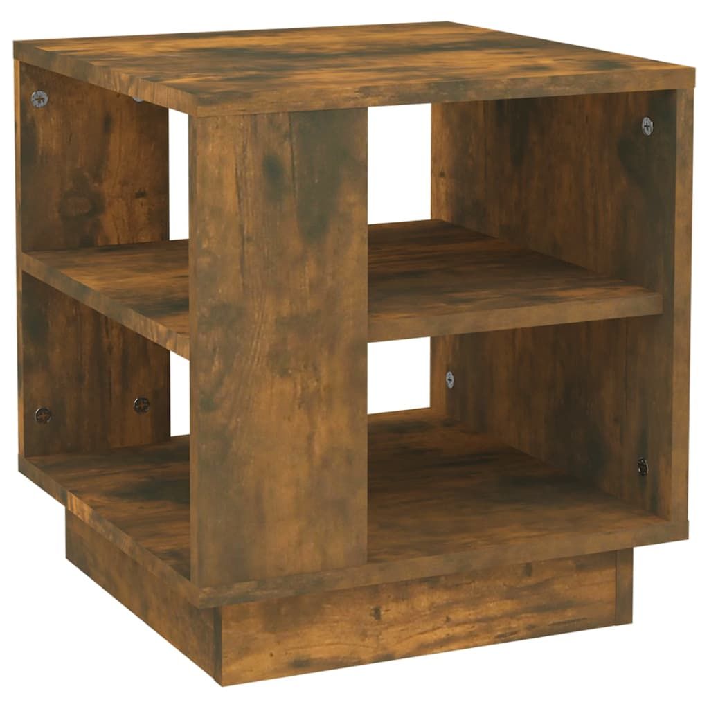 vidaXL Coffee Table Smoked Oak 40x40x43 cm Engineered Wood