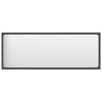 vidaXL Bathroom Mirror Grey 100x1.5x37 cm Engineered Wood