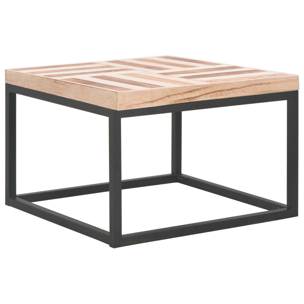 vidaXL Coffee Table 19.7"x19.7"x13.2" Solid Wood