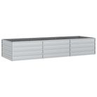 vidaXL Garden Raised Bed 94.5"x31.5"x17.7" Galvanized Steel Silver