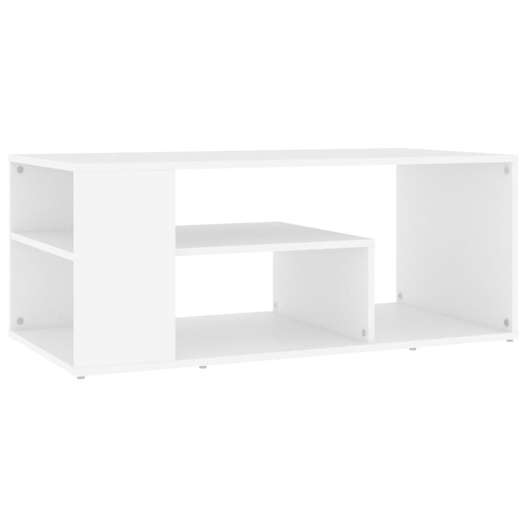 vidaXL Coffee Table White 39.4"x19.7"x15.7" Engineered Wood