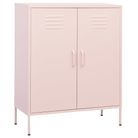 vidaXL Storage Cabinet Pink 31.5"x13.8"x40" Steel