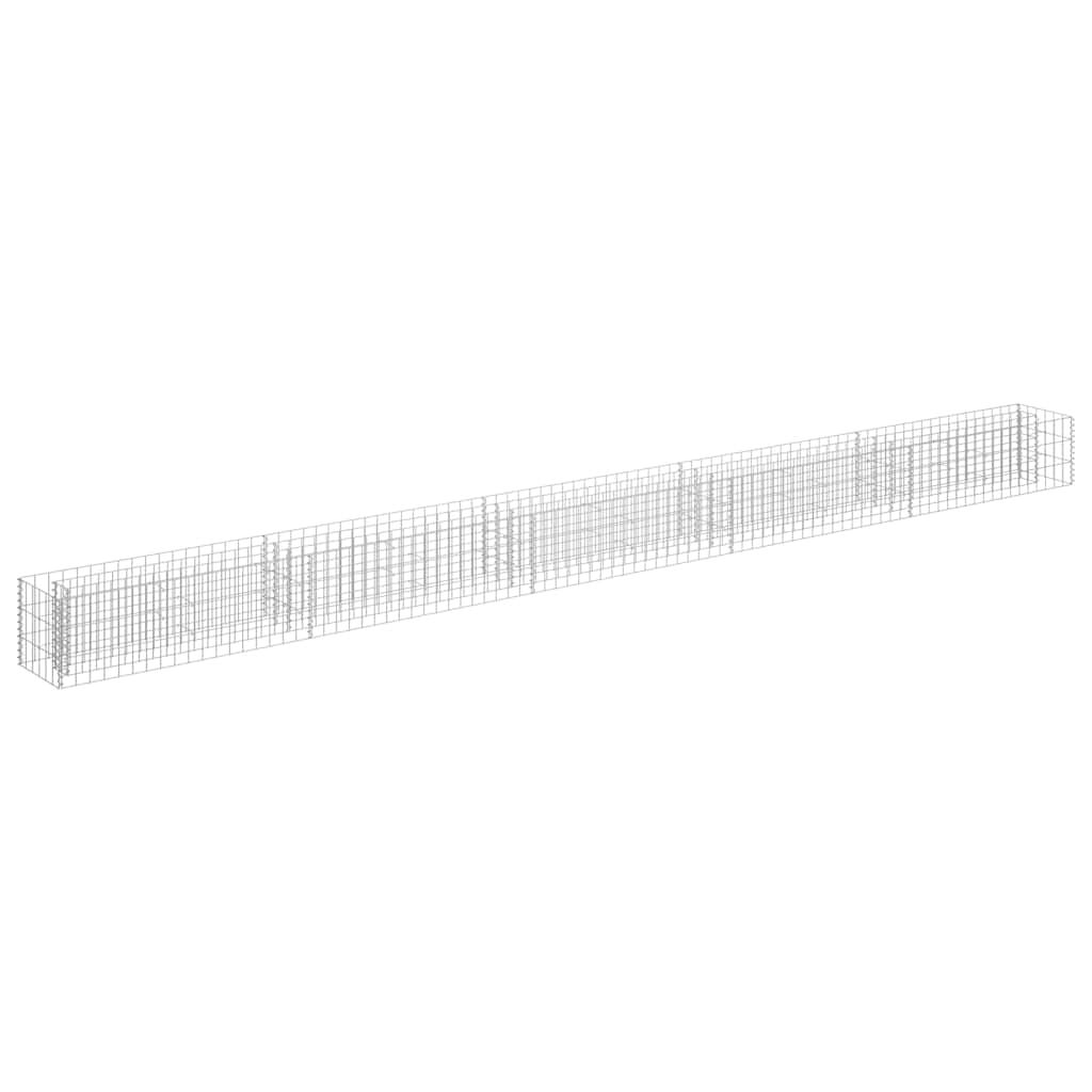 vidaXL Gabion Raised Bed Galvanized Steel 177.2"x11.8"x11.8"