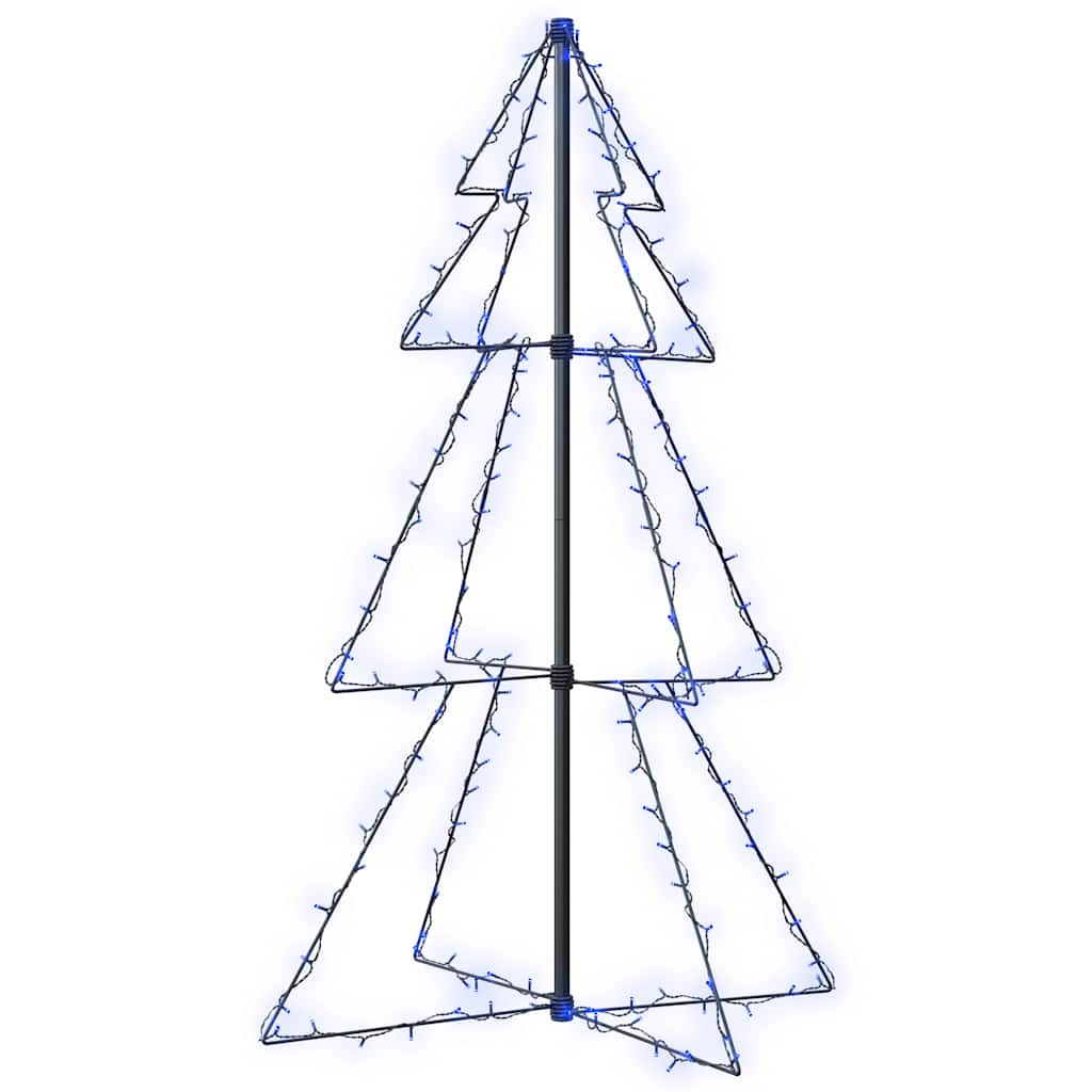 vidaXL Christmas Cone Tree 160 LEDs Indoor and Outdoor 3x4 ft