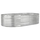 vidaXL Garden Raised Bed Galvanized Steel 59.8"x31.5"x14.2" Silver