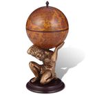 vidaXL Globe Bar Wine Stand Atlas Design 42x42x85 cm