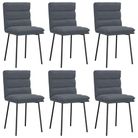 vidaXL Dining Chairs 6 pcs Dark Gray Velvet