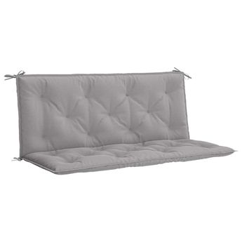 vidaXL Garden Bench Cushion Gray 47.2"x(19.7"+19.7")x2.8" Oxford Fabric