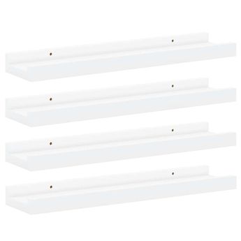 vidaXL Wall Shelves 4 pcs White 15.7"x3.5"x1.2"