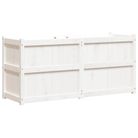 vidaXL Garden Planter White 150x50x70 cm Solid Wood Pine
