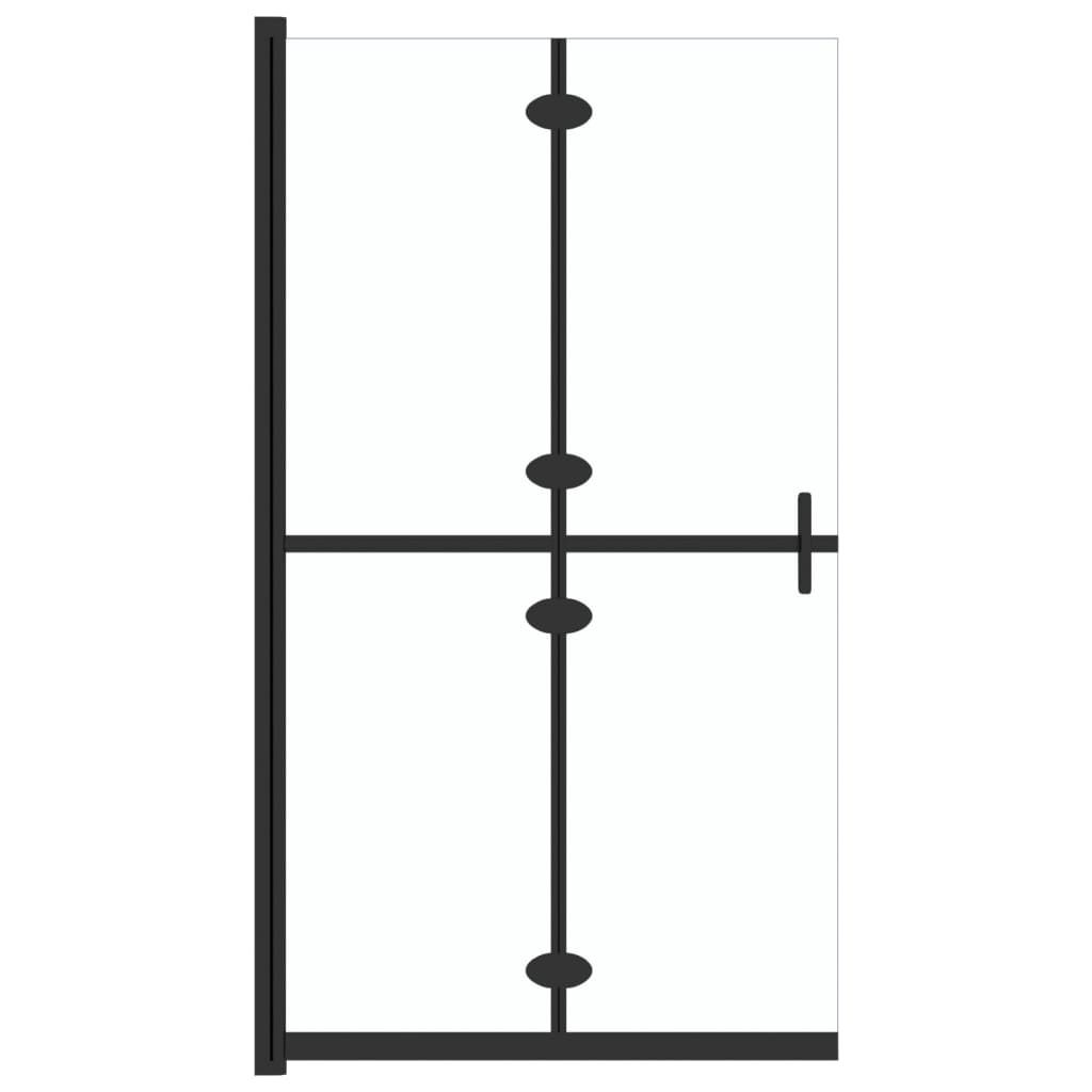 vidaXL Foldable Walk-in Shower Wall Transparent ESG Glass 39.4"x74.8"