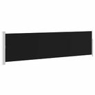 vidaXL Patio Retractable Side Awning 55.1"x196.9" Black
