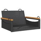 vidaXL Swing Bench Black 24.8"x24.4"x15.7" Poly Rattan