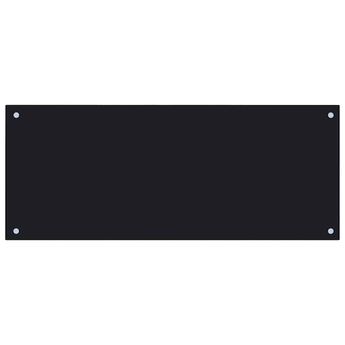 vidaXL Kitchen Backsplash Black 100 x 40 cm Tempered Glass