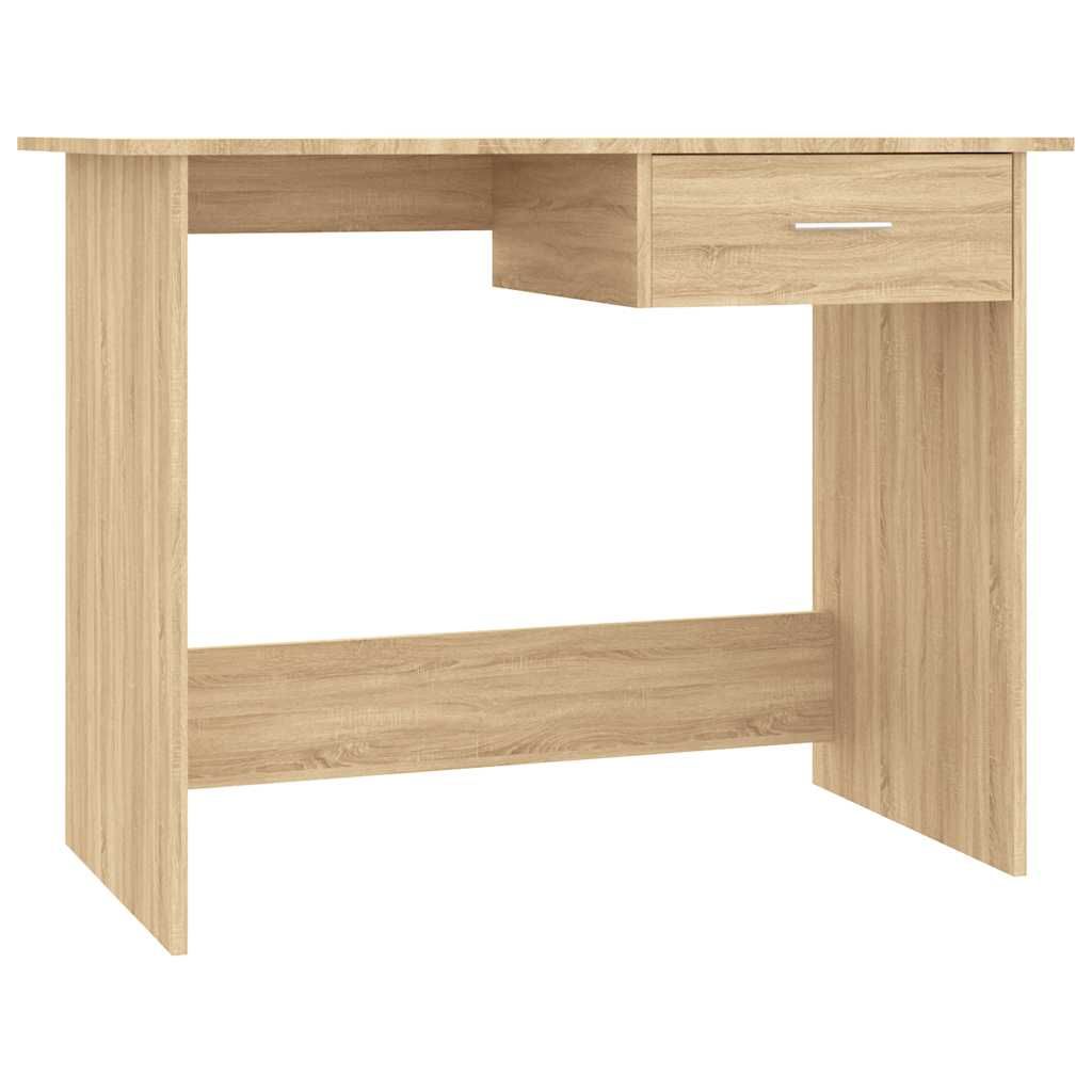 vidaXL Desk Sonoma Oak 39.4"x19.7"x29.9" Engineered Wood