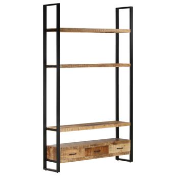 vidaXL Highboard 118x30x200 cm Solid Rough Mango Wood
