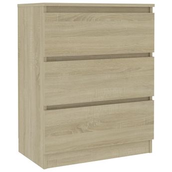 vidaXL Sideboard Sonoma Oak 60x35x76 cm Engineered Wood