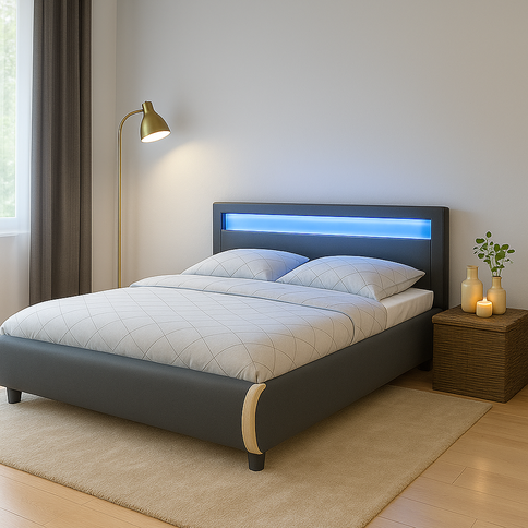Modern bedroom in gray