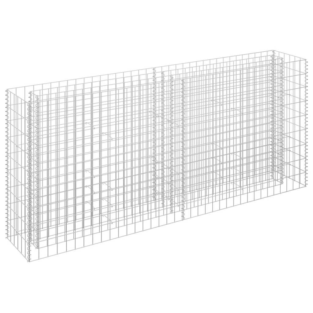 vidaXL Gabion Raised Bed Galvanized Steel 70.9"x11.8"x35.4"