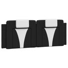 vidaXL Headboard Cushion "Viana" Black and White 137 cm Faux Leather