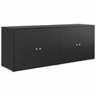 vidaXL Garden Storage Cabinet Black 78.0x21.9x31.5" Poly Rattan