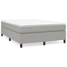 vidaXL Box Spring Bed Frame Light Gray Queen Fabric (US Only)